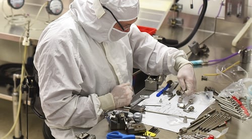 Inside our Class 100 / Class 1000 cleanroom